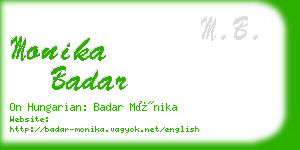 monika badar business card